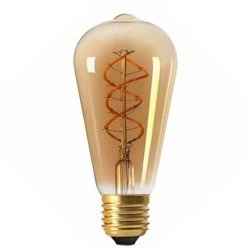 Żarówka FILAMENT LED ST64 E27 4W ciepła 3000K łezka spirala gold