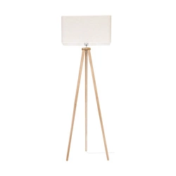 Boho Floor Lamp 1xE27 Max.40W Oiled Oak/Transparent PVC/Beige 741910174