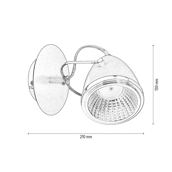Oliver Wall Lamp Incl. 1xGU10 LED 5,5W Chrome Metal/White Metal 5109102