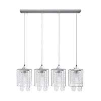 Gracja Pendant Lamp 4xE27 Max.60W Chrome Metal/Transparent PVC Cable/Transparent Glass 8174428