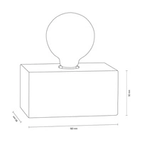 Mocna podwójna lampa stołowa 1xE27 maks. 25W biały beton/czarny kabel PVC 7370937