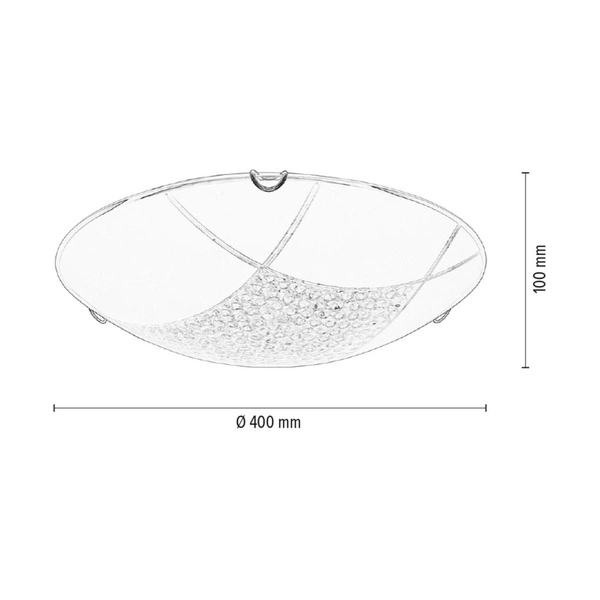 Carolina Ceiling Lamp 1xLED Integrated 1650lm 2700K 18W White Metal/White-Transparent Glass 4594102