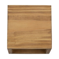 Block Wood Wall Lamp 1xG9 Max.6W Stained Pine Brown/Black Metal 20251104