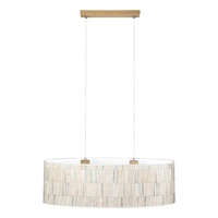 Malo Lampa Wisząca 2xE27 Max.40W Dąb Olejowany/Transparentny PVC/Multicolor 17150274