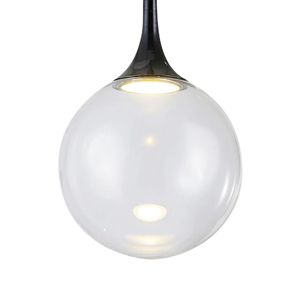 Ballare Pendant Lamp Incl. 1xLED Integrated 1200lm 2700K 15W Metal Black/Black PVC Cable/Transparent Glass 1772104