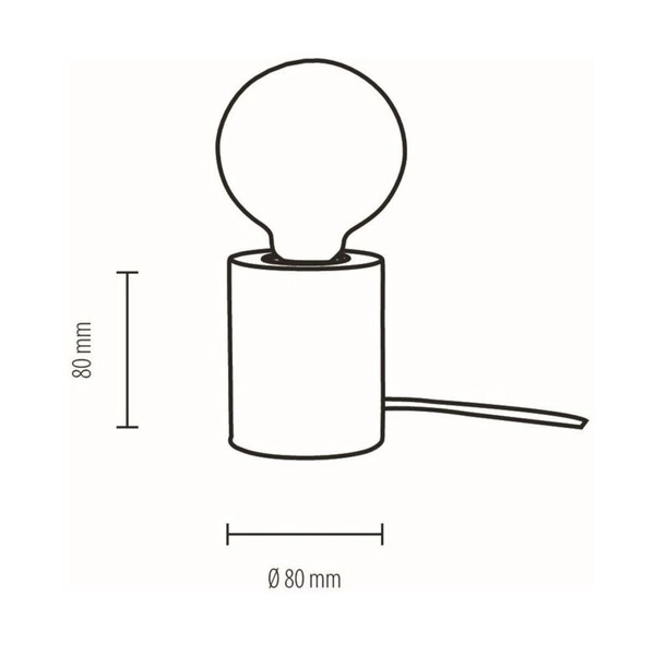 Lampa stołowa Minnie 1xE27 maks. 25W drewno bukowe orzechowe/czarny kabel PVC 7690176