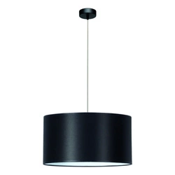 Dove Pendant Lamp 1xE27 Max.60W Black Metal/Transparent PVC Cable/Black Fabric Shade 15400104