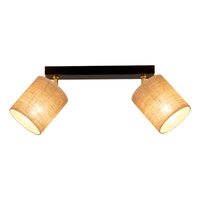 Jute Ceiling Lamp 2xE27 Max.25W Black/Beige 56793204