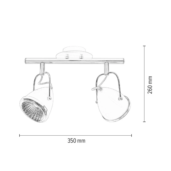 Oliver Ceiling Lamp Incl. 2xGU10 LED 5,5W Chrome Metal/Satin Metal 5109227