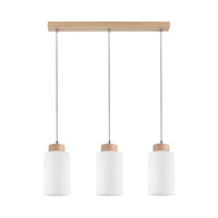 Bosco Pendant Lamp 3xE27 Max.60W Oiled Oak/Transparent/White 1720374