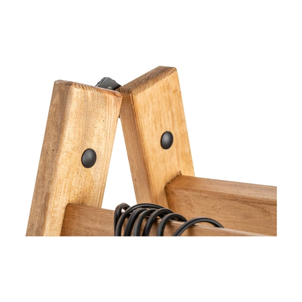 Eskalo Floor Lamp 4xE27 Max.15W LED Stained Pine Brown/Black Metal/Black PVC Cable 1229451