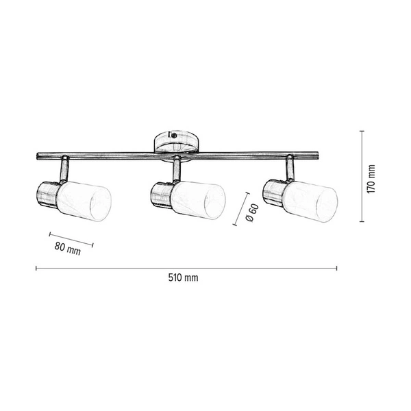 Lampa Sufitowa Kira 3xE14 Max.40W Metal Satin/Białe Szkło 2220328