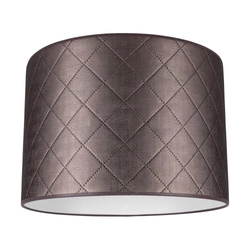 Lampshade Cylinder E27 H35 Gray-Brown Synthetic Fabric A0950