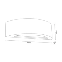 Kinkiet Block 1xE27 Max.40W Szary Beton/Szkło Matowe 8972136