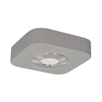 Fajna lampa sufitowa w zestawie 1xLED Zintegrowany 300lm 3000K 5W Szary Beton/Satynowy Metal 2291136
