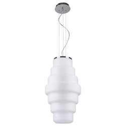 Lampa wisząca Britt 1xE27 Max.60W Chromowany metal/białe szkło 1670128