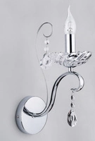 Alessa Wall Lamp 1xE14 Max.40W Chrome Metal/Transparent Glass 9014128