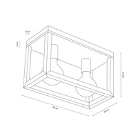 Kago Ceiling Lamp 2xE27 Max.60W Oiled Oak/Chrome 9158274