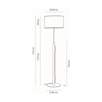 Hoja Lampa Podłogowa 1xE27 Max.60W Czarny/Dąb Olejowany/Multikolor 762479104
