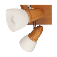 Julietta Ceiling Lamp 4xE14 Max.40W Kirsch Beech Wood/Chrome Metal/White Glass 2215430