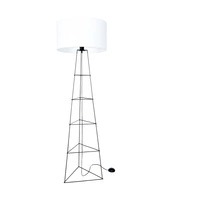 Lampa podłogowa Marlene 1xE27 maks. 60W Czarny metal/czarny kabel PCV/biały klosz z tkaniny 8682104