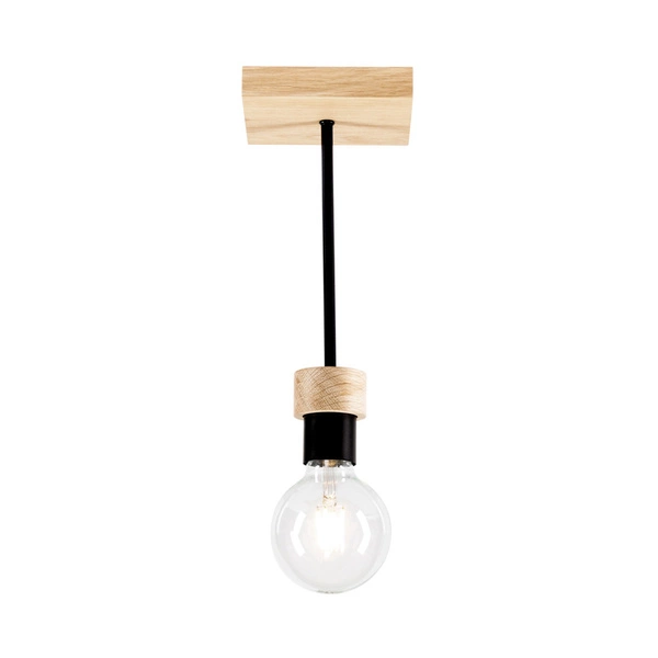 Chandelle Ceiling Lamp 1xE27 Max.40W Oiled Oak/Black Metal 8424174