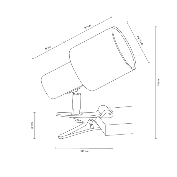 Treehouse Clips 1xE27 Max.25W Dąb Olejowany/Biały/Biały 2236174WK