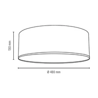 Kairo Ceiling Lamp Incl. 1xLED Integrated 2600lm 2700K 30W White Metal/Multicolor Wallpaper Shade 4010211110398