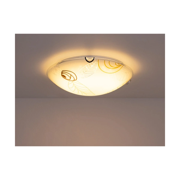 Indiana Ceiling Lamp 1xLED Integrated 800lm 2700K 12W Chrome Metal/White-Brown Glass 4453102