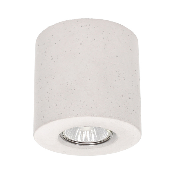 Concretedream Okrągła Lampa Sufitowa 1xGU10 Max.6W Biały Beton