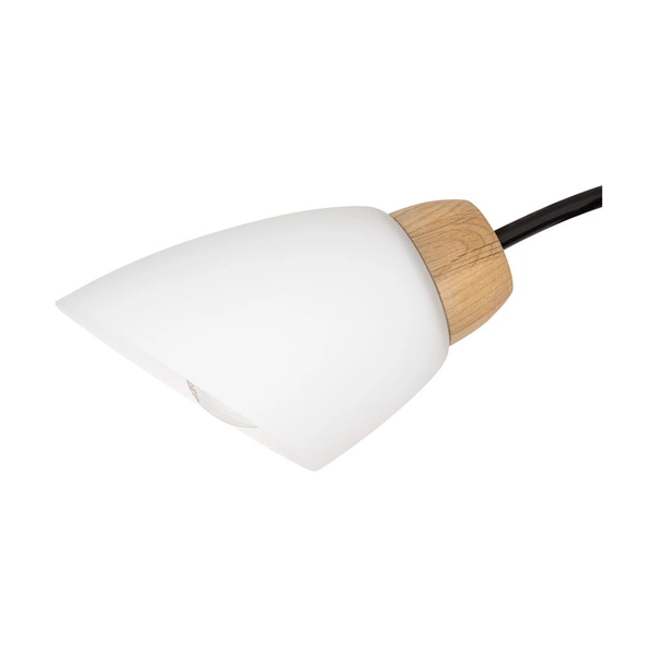 Lampa Sufitowa Viletta Wood 3xE27 Max.60W Dąb Olejowany/Czarny Metal/Białe Szkło 8142374