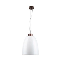 Campana Pendant Lamp 1xE27 Max.60W Walnut/Transparent/White 9844076