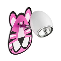 Lenny Wall Lamp 1xGU10 Max.50W White Metal/Chrome Metal/Multicolor Synthetic Material with Tiger Pattern 2108102