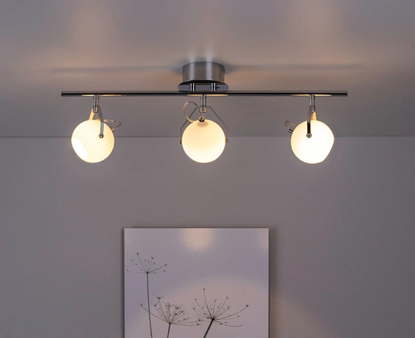 Ida Ceiling Lamp Incl. 3xLED Integrated 1200lm 2700K 3W Chrome Metal/White Glass 2760328
