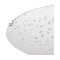 Flora Ceiling Lamp Incl. 1xLED Integrated 1650lm 2700K 18W Chrome Metal/White-Transparent Glass 4044112