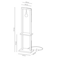 Monopod Lampa Podłogowa 1xE27 Max,15W Orzech/Czarny 6460976