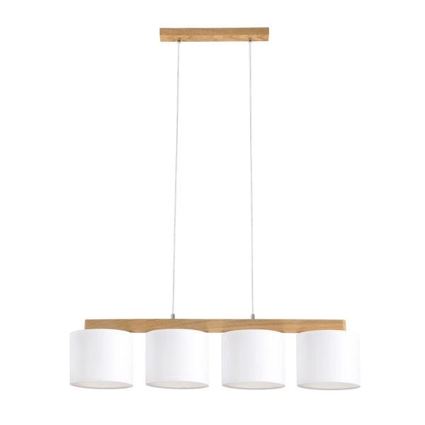 Aprillia Pendant Lamp 4xE27 Max.25W Oiled Oak/Transparent PVC/White 524410404