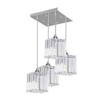 Casina Pendant Lamp 4xE27 Max.60W Chrome Metal/Transparent Crystal 8181428