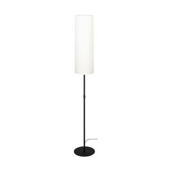 Tina Floor Lamp 1xE27 Max.60W Black Metal/Black PVC Cable/White Fabric Shade