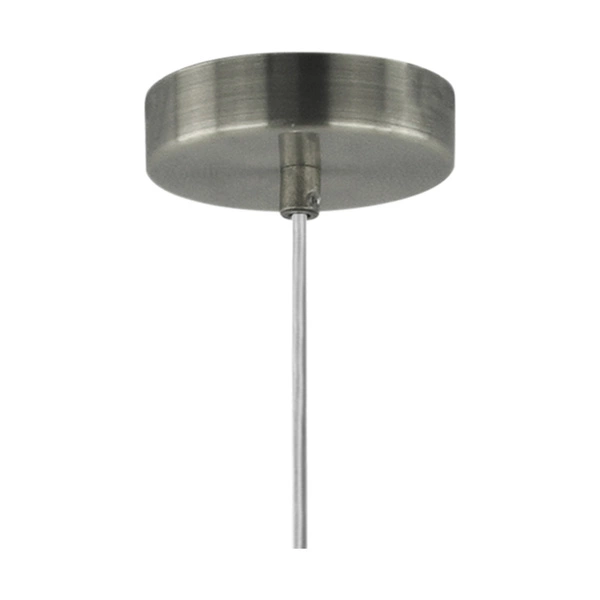 Josefina Pendant Lamp 3xE27 Max.25W Satin Metal/Transparent PVC Cable/Anthracite Fabric Shade 57850127