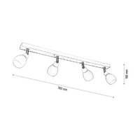 Lampa sufitowa Talea w zestawie 4xG9 LED 300lm 2700K 3W Drewno Brzozowe/Biały Metal/Białe Szkło 2046018220993