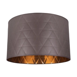 Lampshade Cylinder E27 H30 Black Synthetic Fabric with copper foil A0734