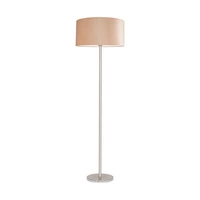 Scarlett Floor Lamp 1xE27 Max.60W Satin Metal/Transparent PVC Cable/Beige Velvet Shade 6741027