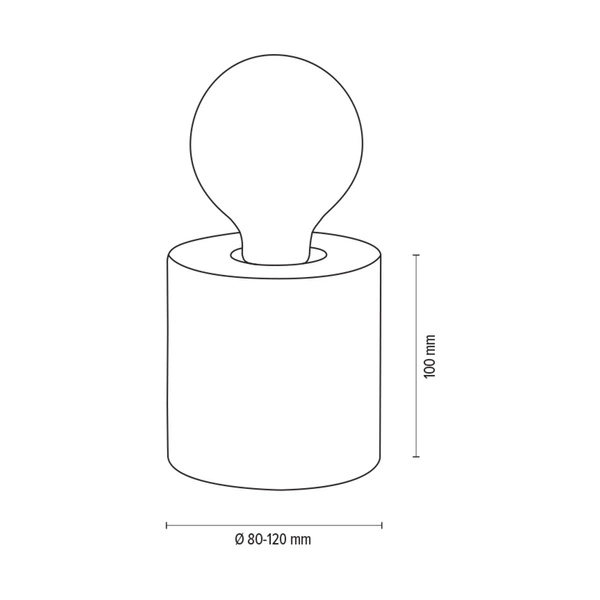 Lampa stołowa Trabo 1xE27 maks. 25W barwiona sosna szara/czarny kabel PVC 76911157