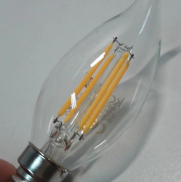 FILAMENT LED E14 4W warm 3000K candle flame decorative bulb