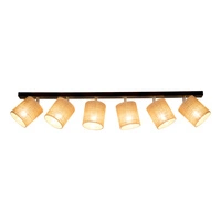 Jute Ceiling Lamp 6xE27 Max.25W Black/Beige 56792604