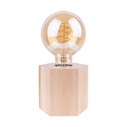 Fofi Table Lamp 1xE27 Max.25W Birch Wood/Black PVC Cable 7016010400000