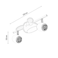 Lampa listwa 2pkt dziecięca piesek DOGGY 2104202
