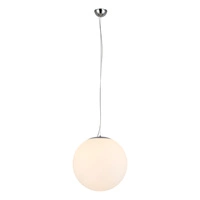 Lampa Wisząca Emil 1xE27 Max.60W Chrom Metal/Białe Szkło 1574128
