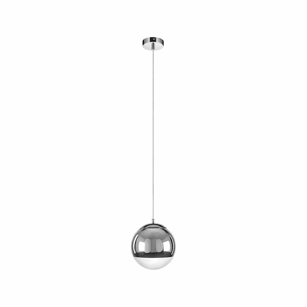 Gino Pendant Lamp 1xE27 Max.60W Chrome Metal/Transparent PVC Cable/Chrome-Transparent Glass 5801128